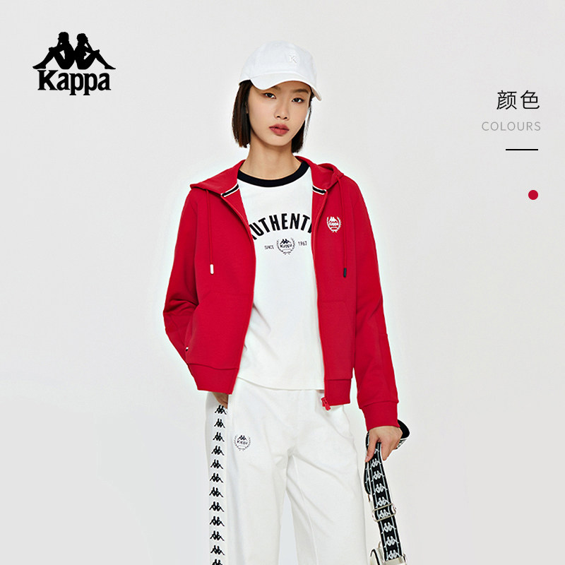 Kappa/背靠背休闲女连帽外套