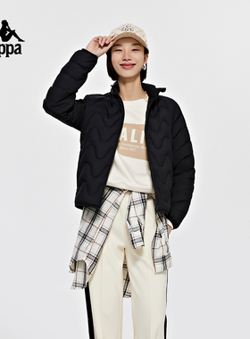 Kappa卡帕羽绒服新款女冬立领缝绗防寒服轻薄短款羽绒服K0D82YY27