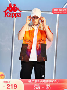 男运动T恤休闲立领半袖 Kappa卡帕背靠背短袖 新款 夏季 外搭上衣 衬衫