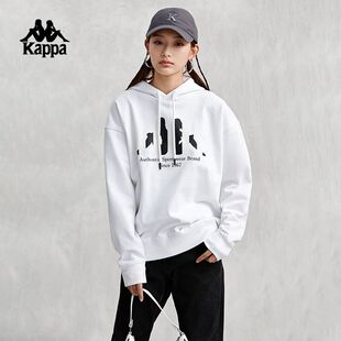 Kappa卡帕连帽运动卫衣女2026春秋新款上衣休闲针织套头衫女款