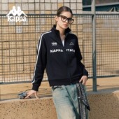 显瘦夹克针织衫 短款 上衣 春季 Kappa卡帕背靠背运动外套女2026新款