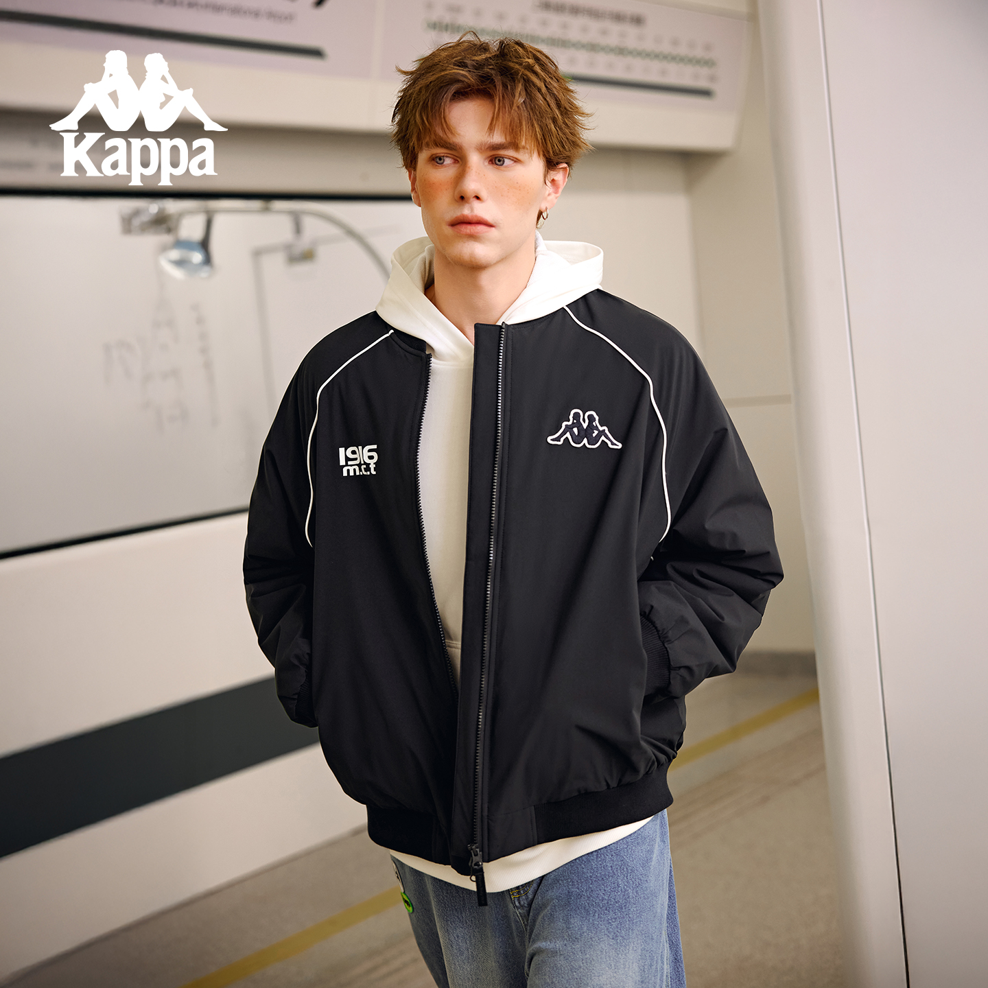 Kappa美式飞行员运动棉服外套男