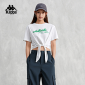 新款 运动短袖 女休闲印花t恤女款 Kappa卡帕背靠背夏季 半袖 上衣潮