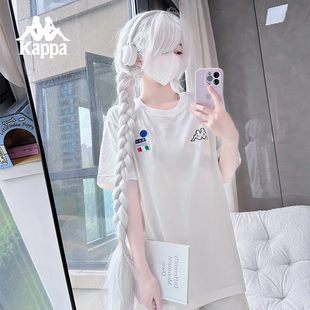 Kappa卡帕背靠背运动短袖t恤女2026新款夏季纯棉休闲半袖上衣男款