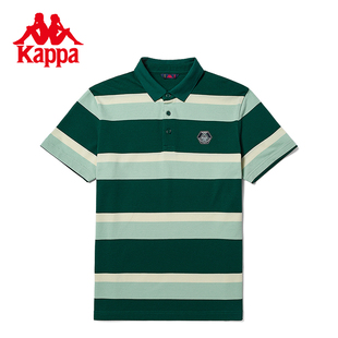 夏男运动T恤美式 条纹图案休闲短袖 复古半袖 卡帕KappaPOLO衫 新款