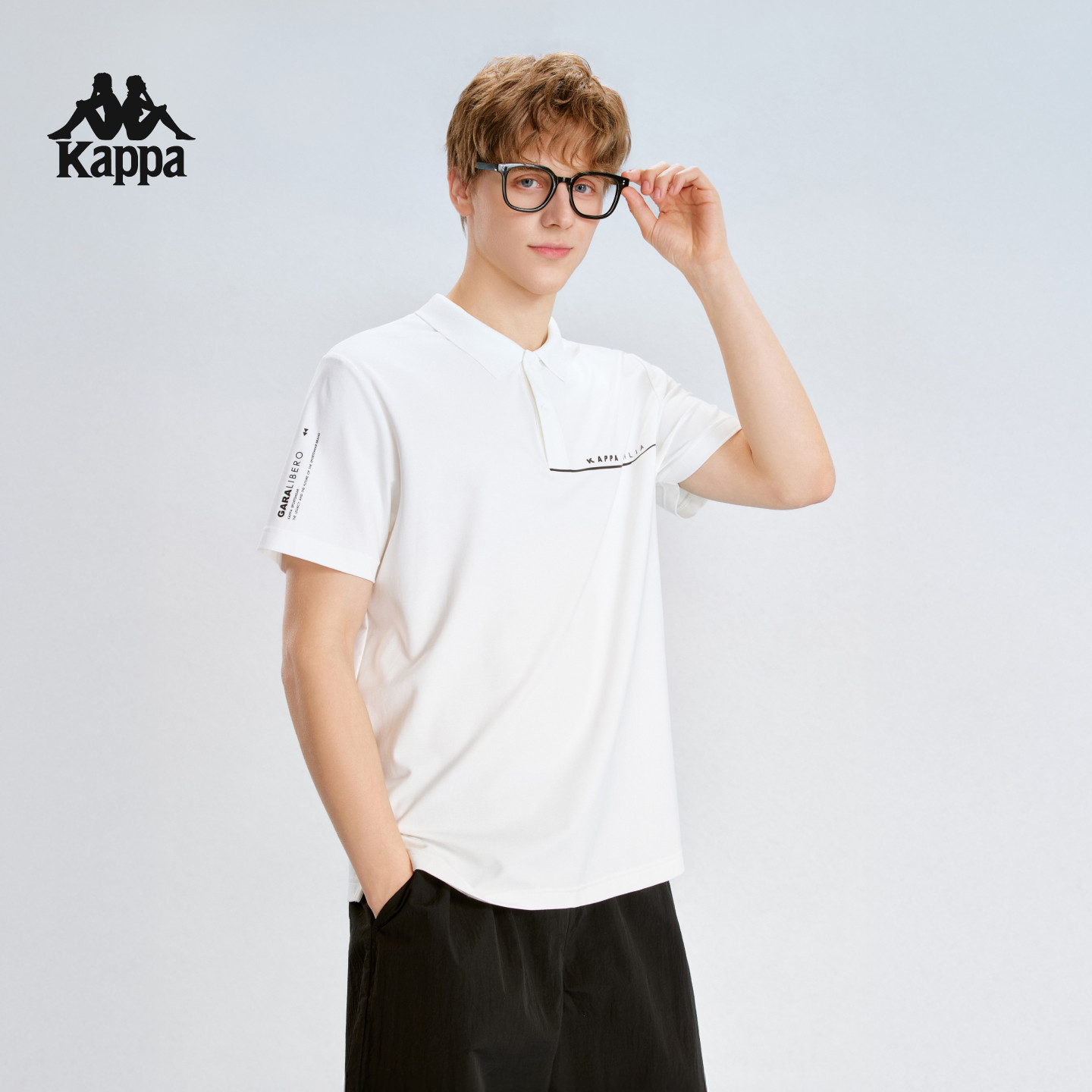Kappa卡帕男士翻领短袖POLO衫2026新款个性夏季简约基础款百搭T恤