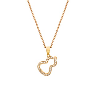 六六禧珠宝18K项链AU750彩金女高级轻奢套链礼物送女友锁骨链