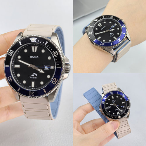 适用casio卡西欧剑鱼磁吸表带