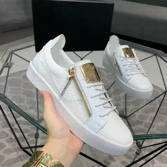 Fashion Casual Men's Shoes, Genuine Leather, Crocodile Embossed Flat Skate Shoes, GZ Personality 2025 Fall/Winter Trend, for European Market
