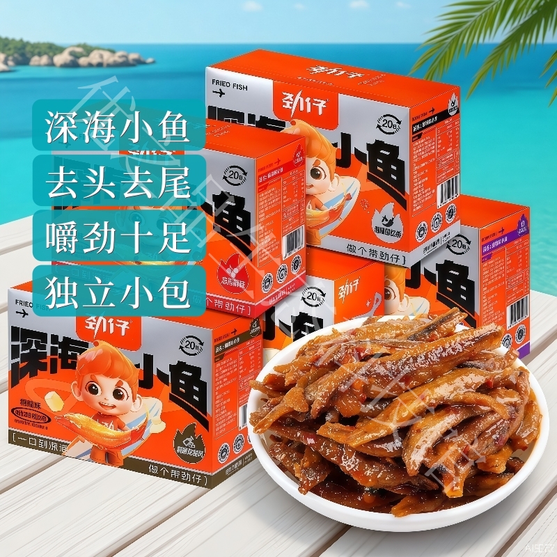 劲仔小鱼仔麻辣香辣糖醋卤味小吃小包装湖南特产干货即食休闲零食