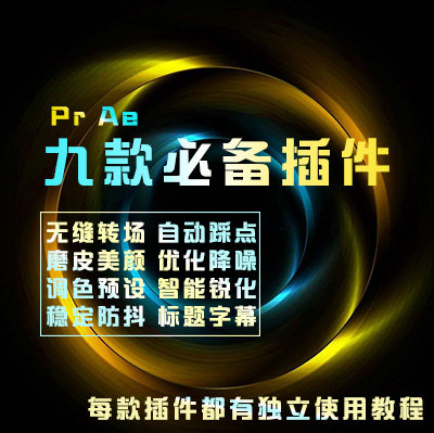 Pr插件合集磨皮降噪转场字幕防抖美颜调色滤镜卡点锐化AE全套预设