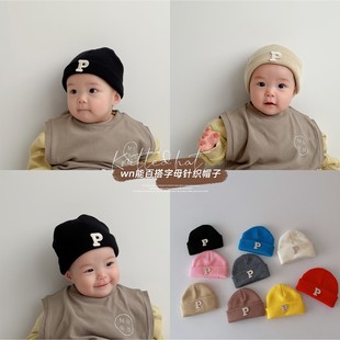 男女宝宝韩版 超好看帽子婴儿洋气针织帽保暖炸街护耳帽 毛线帽冬款