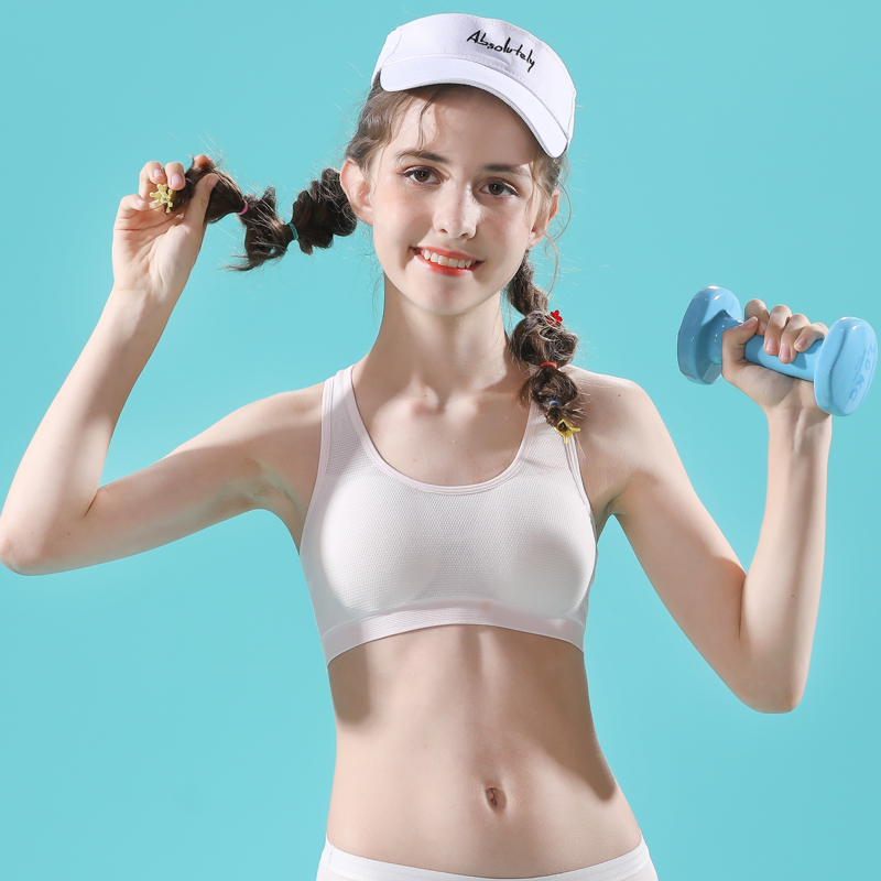 Modal adolescent development light underwear junior high school girls strapless vest girls sports bra summer