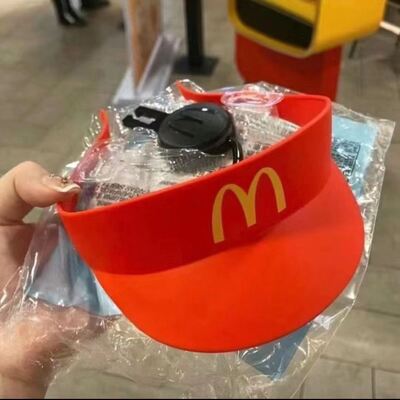 爆款麦当劳帽子玩具过家家工作点餐小红帽开心乐园套餐麦门帽子