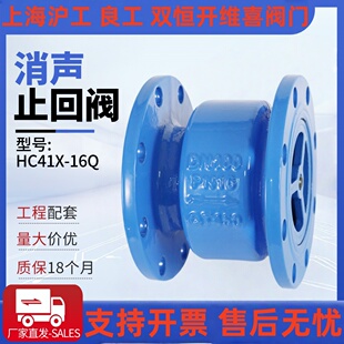 上海沪工阀门良工中核苏阀HC41X-16Q铜芯水泵单向逆止消声止回阀
