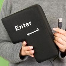 USB Big Enter创意电脑外接巨号的 超大回车按键 午睡枕发泄礼物