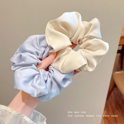 吉度韩系大号蓝白缎面猪大肠发圈