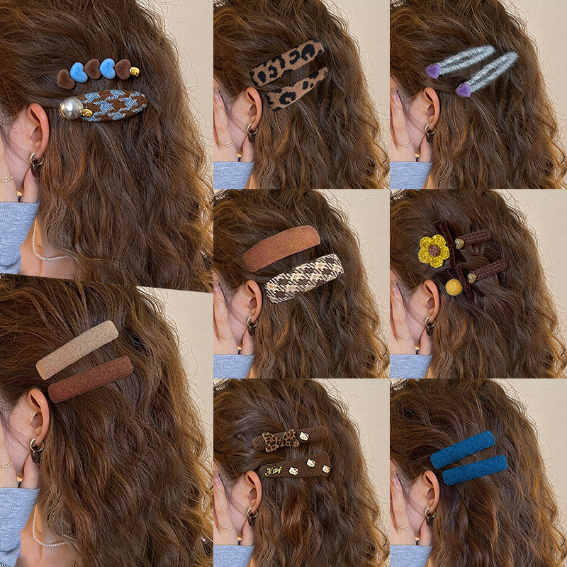 韩系高端撞色爱心发夹女2025新款刘海碎发夹子边夹侧边一字夹发卡,饰品/流行首饰/时尚饰品新,发饰,淘宝优惠券,粉丝福利购,淘宝优惠卷