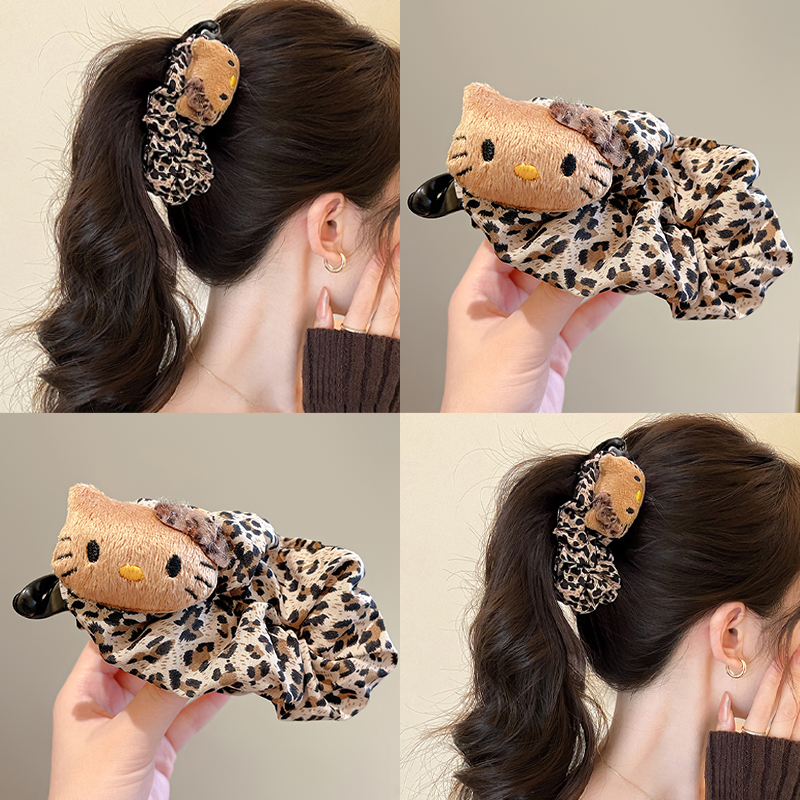 大号豹纹猫咪香蕉夹发夹