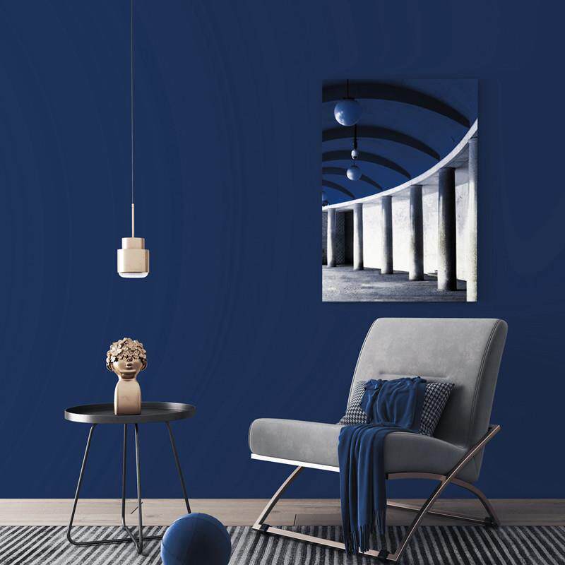 2024新款莫兰迪简约现代蓝色磨砂质感自粘墙壁纸店铺装修餐厅背景