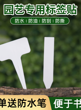 加厚园艺标签T型一字型植物花卉标签盆栽插地牌防晒可书写标识牌