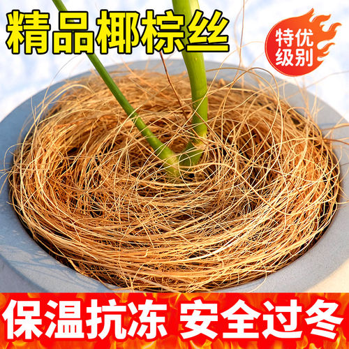 进口园艺椰丝天然椰棕丝花盆铺面