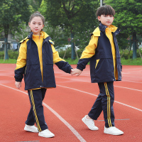 中小学生冬季校服冲锋衣初中生班服定制秋冬幼儿园园服冬款三件套