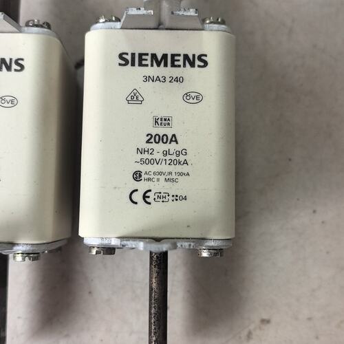 议价熔断器3NA3 240，200A，NH2-gL/gG，可维修