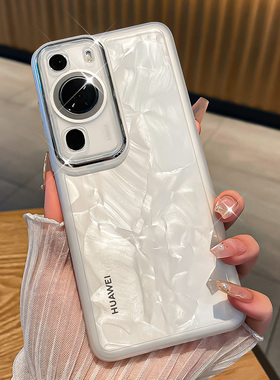 适用华为p60手机壳p60 pro洛可可白p50透明硅胶镜头全包保护套mate50pro情侣新款p50pro外壳p30高级感手机套