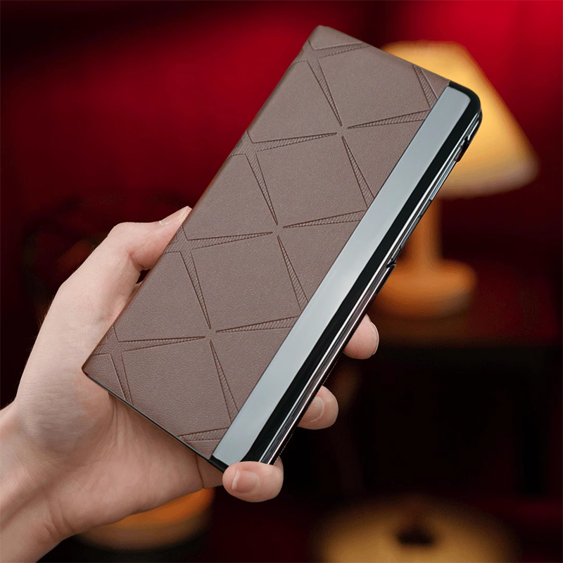 适用华为matex5壳膜一体皮纹磁吸