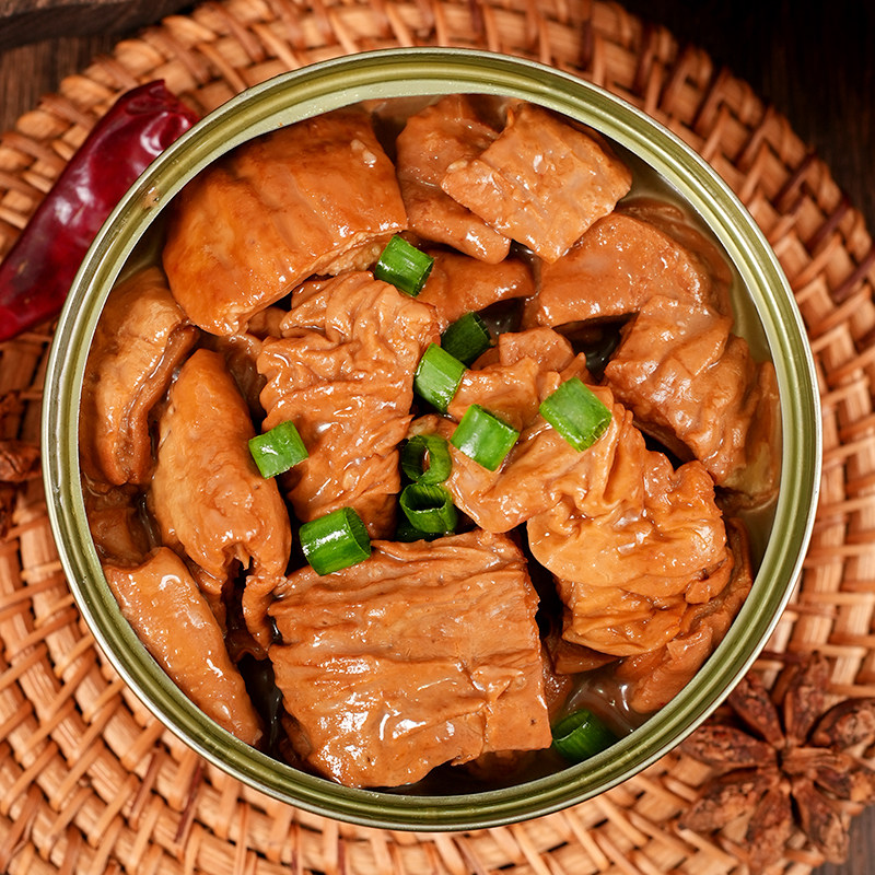 菜师傅卤肠头罐头大肠头重庆特产肉食罐头熟食即食麻辣红烧肥肠头