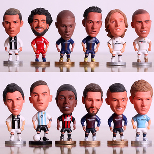 足球球星玩偶模型人偶摆件手办公仔C罗梅西莫德里奇萨拉赫内马尔