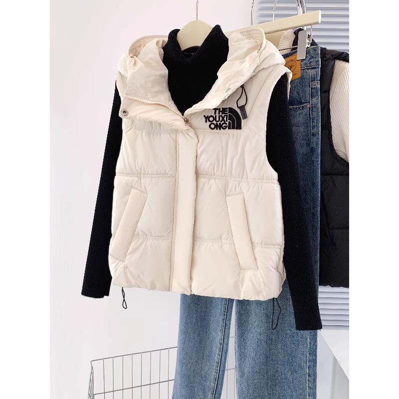 ROUMIKL马夹女秋冬季2025年新款字母刺绣洋气无袖今年流行爆款马