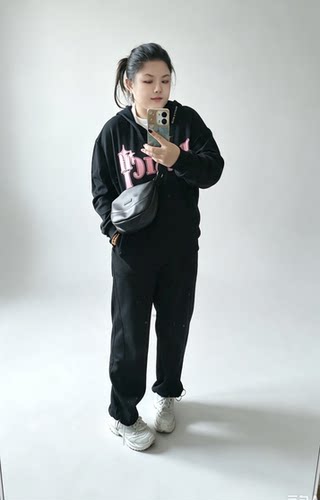 大码女装2026秋季新款胖mm显瘦遮肚直筒裤女宽松休闲阔腿长裤子