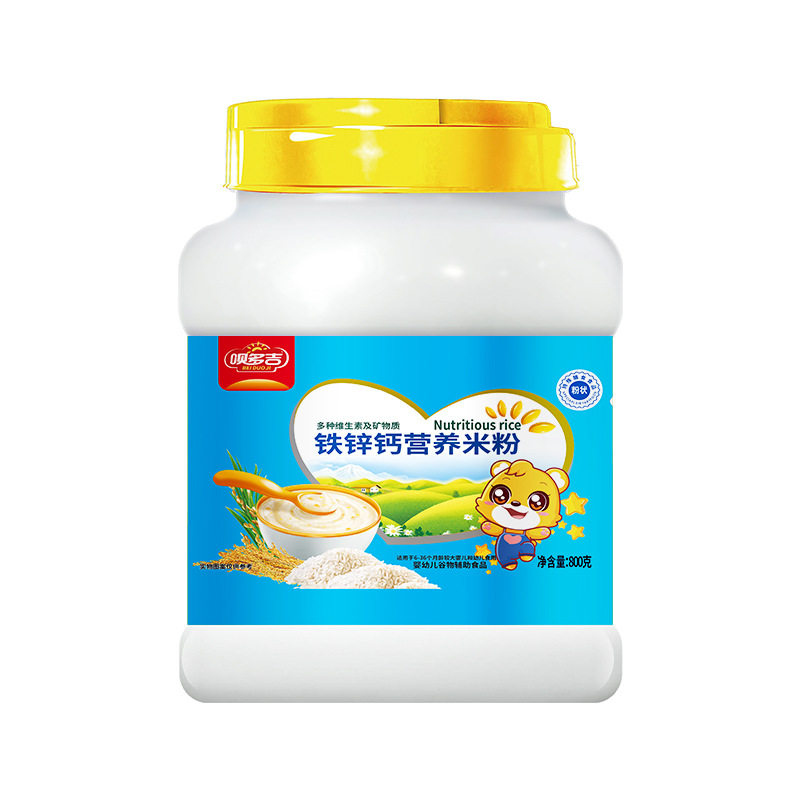 呗多吉婴儿营养米粉淮山宝宝辅食800克大桶片粉状钙铁锌米糊