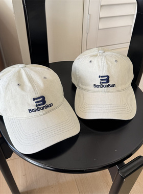 2026韩版洋气牛仔棒球帽女春夏新款水洗刺绣字母显脸小百搭鸭舌帽