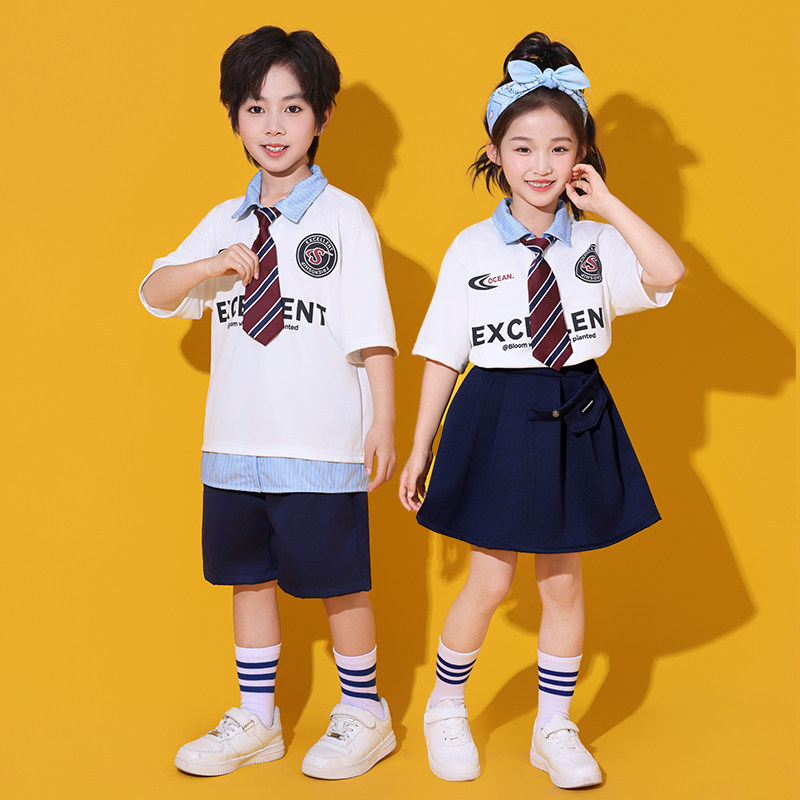学院风儿童演出服男女童校服制服合唱朗诵表演服班服套装毕业照