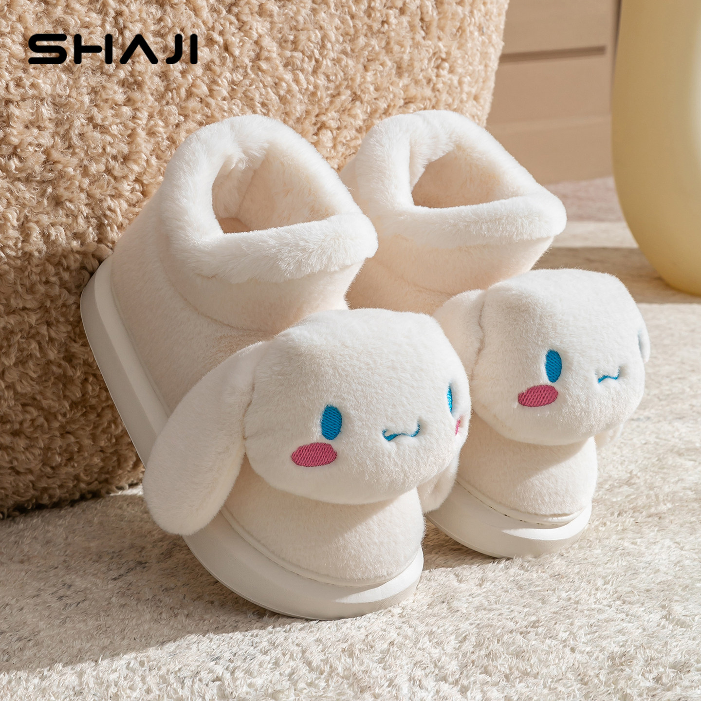 大耳狗包跟棉拖鞋女款2025新款室内家居防滑保暖加绒儿童棉鞋女冬,居家布艺,居家棉拖/棉鞋,淘宝优惠券,粉丝福利购,淘宝优惠卷
