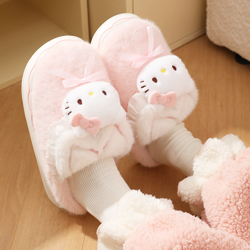 鲨际三丽鸥正版授权棉拖鞋保暖