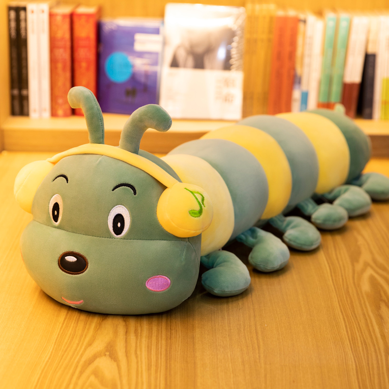 毛绒玩具毛毛虫抱枕夹腿睡觉安抚