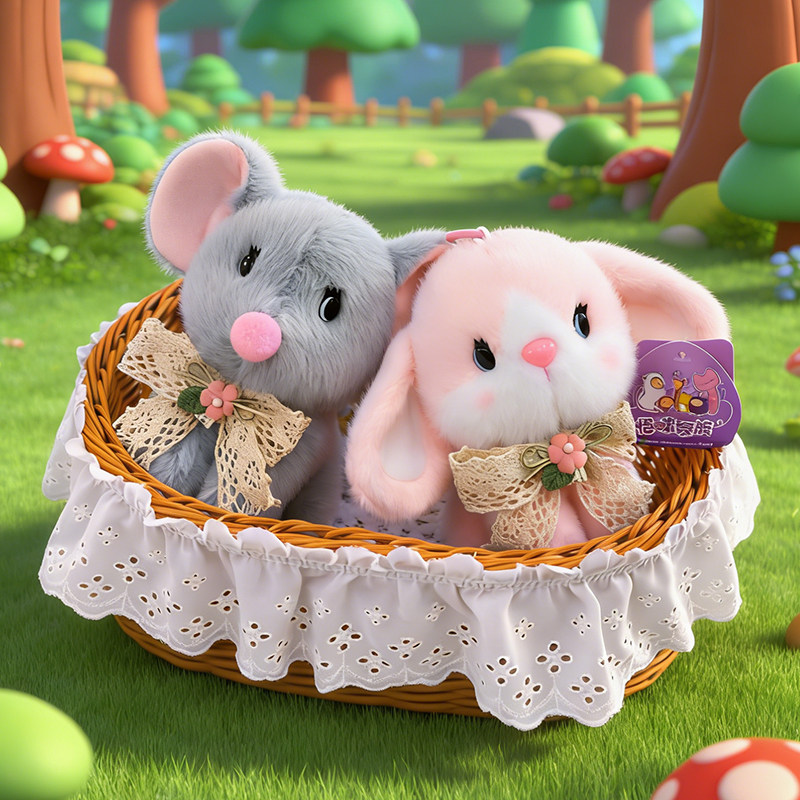 可爱灰鼠挂件公仔送闺蜜礼物钥匙扣玩偶毛绒玩具挂饰动物小羊娃娃,玩具/童车/益智/积木/模型,毛绒/玩偶/公仔/布艺类玩具,淘宝优惠券,粉丝福利购,淘宝优惠卷