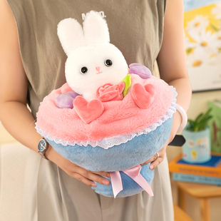 公主兔子变身花束玩偶浪漫公仔毛绒玩具女孩兔布娃娃生日礼物女生
