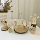 INS Wind Desktop Fun Animal Small Woodencing Metrojin Desktop Descoration Cage