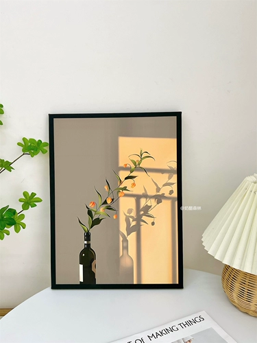 INS Screengy Shadow Shadow Creaters Series маленькая свежая и свежие северные литературные нишевые мужчины теплые висящие рисовать крыльца декоративные картины