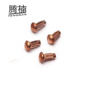 腾楠标牌铆钉紫铜铆钉GB827滚花铭牌半圆头大头铆钉M2M2.5M3M4