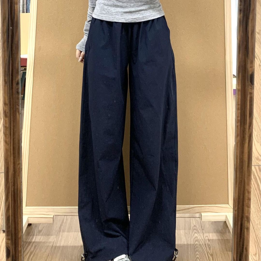 美式速干工装裤女夏季新款高腰宽松直筒小个子休闲运动冰丝阔腿裤,女装/女士精品,休闲裤,淘宝优惠券,粉丝福利购,淘宝优惠卷