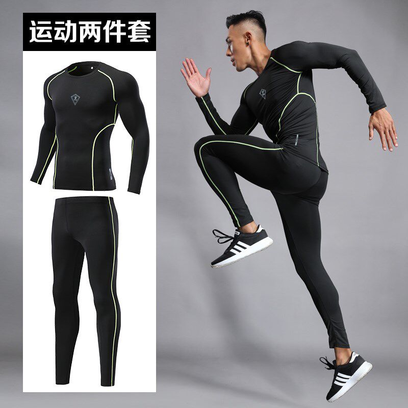 跑步速干套装男士高弹打底裤秋冬篮球足球训练服健身房运动紧身裤|ruв категории спортивный костюм/досуг одежды, фитнес - одежды, фитнес - брюки - от Buy2taobao.com для оказания профессиональной услуги покупки агента Taobao