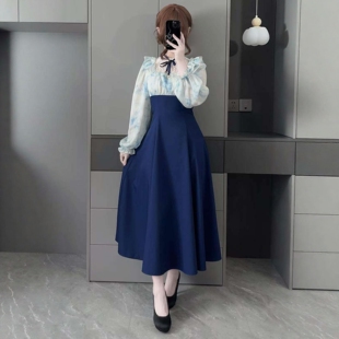 RooSya【浪漫诗】日系清楚系氛围感蕾丝碎花收腰日系春夏连衣裙