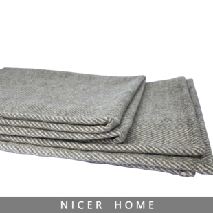 样板房间现代搭毯搭巾盖毯沙发巾床尾毯床尾旗浅灰色披毯毛毯子