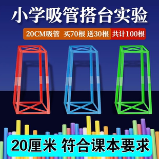 六年级下册设计搭建塔台模型20厘米cm科学实验手工制作塑料吸管6